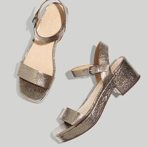 Madewell Lina Platform Sandal In Pewter